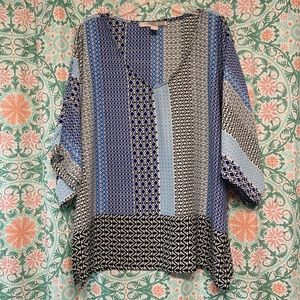 Women’s Forever 21 Pattern Top, Blue, Small